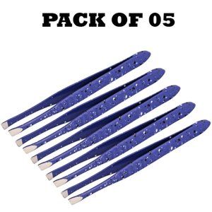 Forgica Professional Stainless Steel Paper Coated Tweezers Pack of 05